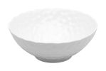 White 9.5" Pebbled Porcelain Large Round Serve Bowl