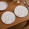 Set of Two Silver Swirl Cork Round Indoor Outdoor Placemats
