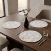 Set of Two Silver Swirl Cork Round Indoor Outdoor Placemats