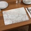 Set of Two Gold Swirl Cork Rectangular Indoor Outdoor Placemats