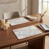 Set of Two Gold Swirl Cork Rectangular Indoor Outdoor Placemats