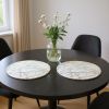 Set of Two Gold Swirl Cork Back Round Indoor Outdoor Placemats