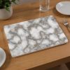 Set of Two Gray and Gold Abstract Cork Rectangular Indoor Outdoor Placemats