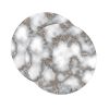 Set of Two Gray and Gold Abstract Cork Round Indoor Outdoor Placemats