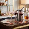 Set of Four Translucent Blush Coral Coupe Glasses