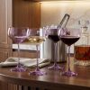 Set of Four Translucent Purple Coupe Glasses