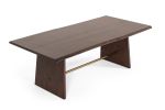 87" Dark Mango Rectangular Solid Wood Dining Table