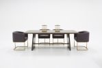 87" Dark Mango Rectangular Solid Wood Dining Table