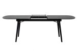 71" Black Rectangular Manufactured Wood Butterfly Leaf Dining Table