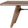 87" Walnut Rectangular Solid Manufactured Wood Dining Table