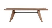 87" Walnut Rectangular Solid Manufactured Wood Dining Table