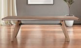 87" Walnut Rectangular Solid Manufactured Wood Dining Table