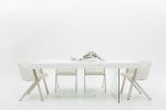 79" White And Clear Rectangular Manufactured Wood And Glass Dining Table