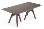 79" Dark Wenge Rectangular Solid Manufactured Wood And Solid Wood Dining Table