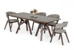 79" Dark Wenge Rectangular Solid Manufactured Wood And Solid Wood Dining Table