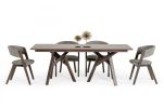 79" Dark Wenge Rectangular Solid Manufactured Wood And Solid Wood Dining Table
