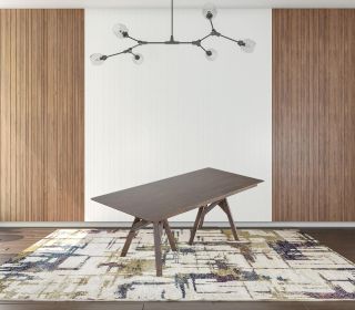 79" Dark Wenge Rectangular Solid Manufactured Wood And Solid Wood Dining Table