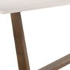 87" White And Walnut Rectangular Manufactured Wood And Solid Manufactured Wood Dining Table