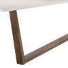 87" White And Walnut Rectangular Manufactured Wood And Solid Manufactured Wood Dining Table