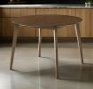 42" Brown Rounded Solid Wood Dining Table