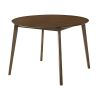 42" Brown Rounded Solid Wood Dining Table