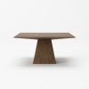 59" Walnut Square Solid Manufactured Wood Dining Table