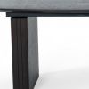 114" Smoked Rectangular Manufactured Wood Self-Storing Leaf Dining Table