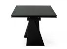 107" Black Rectangular Ceramic And Metal Self-Storing Leaf Dining Table