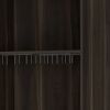 27" Dark Brown Corner Bar Cabinet With Multiple Shelves