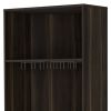 27" Dark Brown Corner Bar Cabinet With Multiple Shelves