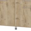 47" Brown Console Accent Cabinet With Three Shelves And One Drawer