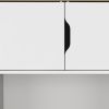 25.59" X 15.75" X 67.17" Light Oak / White Particle board Brussel Microwave Pantry Cabinet