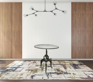 36" Gray And Silver Solid Wood And Iron Adjustable Height Dining Table