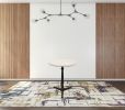 24" Ivory And Black Stone And Iron Round Bistro Dining Table