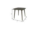 36" Brown Square Solid Wood Dining Table