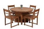 48" Natural Rounded Solid Wood Dining Table