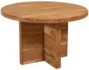 48" Natural Rounded Solid Wood Dining Table