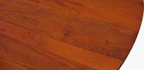 70" Brown Rounded Solid Wood Dining Table