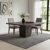 60" Antique Brown Square Solid Wood Dining Table