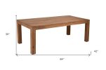 84" Natural Rectangular Solid Wood Dining Table