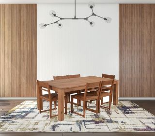 84" Natural Rectangular Solid Wood Dining Table