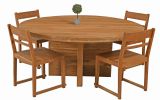 70" Natural Rounded Solid Wood Dining Table
