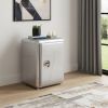 18" Silver Aluminum Standard Accent Cabinet With One Shelf