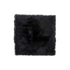 Set Of Two 17" X 17" Black Wool Chair Pads