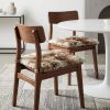 Set Of Two 17" X 17" Gradient Chocolate Wool Chair Pads