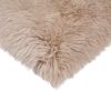 Set Of Four 17" X 17" Taupe Wool Chair Pads