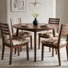 Set Of Four 17" X 17" Gradient Chocolate Wool Chair Pads