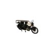 Black and White Metal And Solid Wood Rolling Bar Cart With Wine Storage