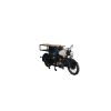 Blue and White Metal Glider Motorcycle Rolling Bar Cart With Wine Storage