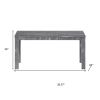 35" Gray Solid Wood Dining Table